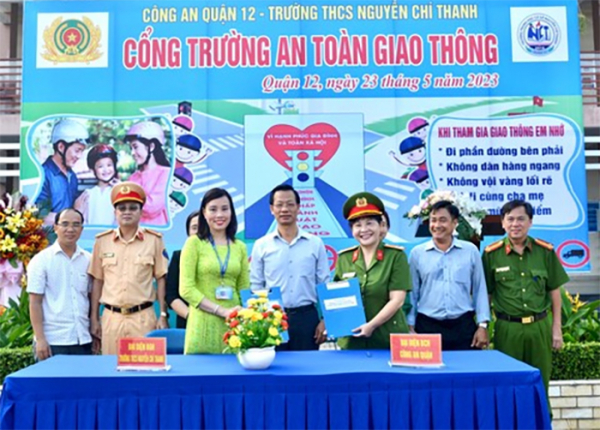 TP Hồ Chí Minh triển khai nhân rộng mô hình “Cổng trường an toàn giao thông năm 2023” -0