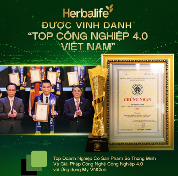 Herbalife Việt Nam được vinh danh “Top Công Nghiệp 4.0 Việt Nam” với Ứng dụng My VNClub -0