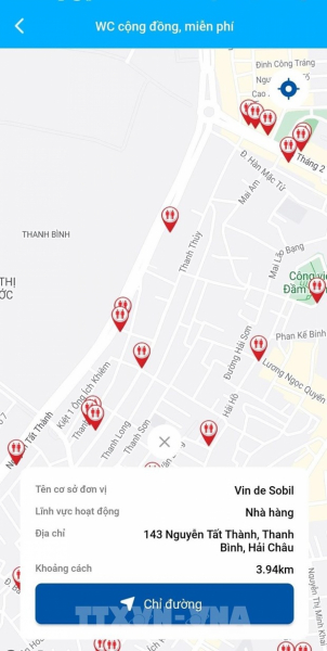 Da Nang launches app to help visitors easily access to public toilets -0