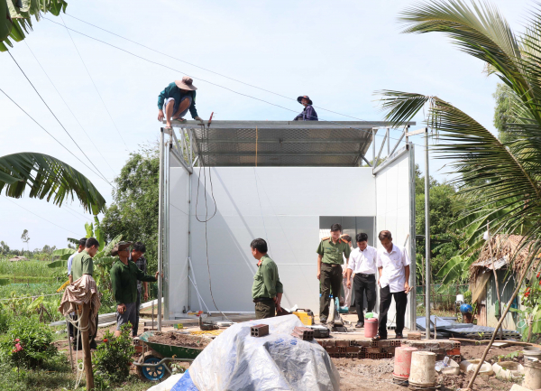 Đẩy nhanh tiến độ xây dựng nhà cho hộ nghèo đồng bào Khmer -1