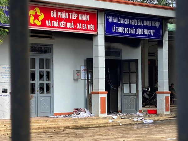 Đã bắt 6 đối tượng tấn công trụ sở Công an xã tại Đắk Lắk -0