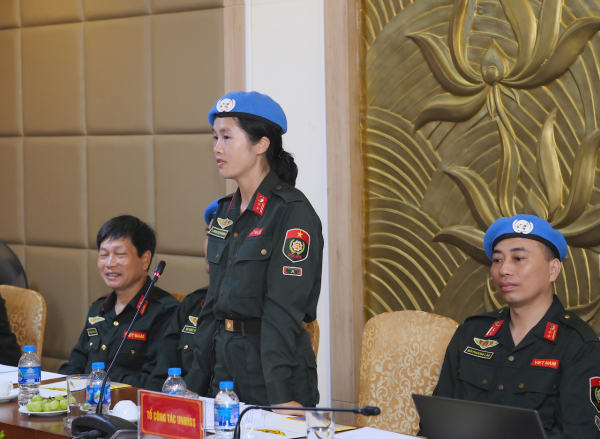 Thứ trưởng Lương Tam Quang gặp mặt Tổ công tác thực hiện nhiệm vụ tại phái bộ Nam Sudan -1