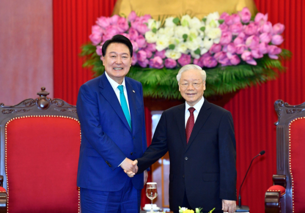 Tổng Bí thư Nguyễn Phú Trọng tiếp Tổng thống Hàn Quốc Yoon Suk Yeol -0