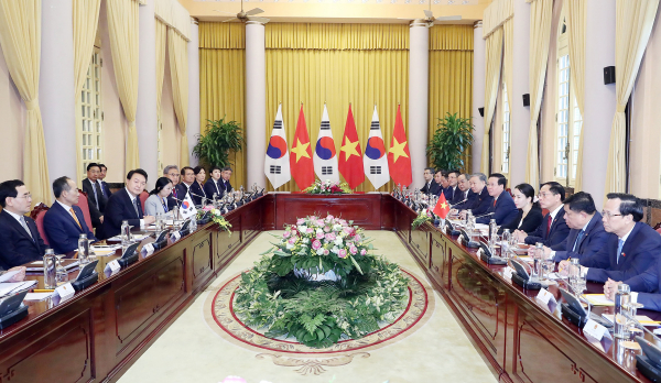 Chủ tịch nước Võ Văn Thưởng chủ trì Lễ đón chính thức Tổng thống Hàn Quốc Yoon Suk Yeol -0