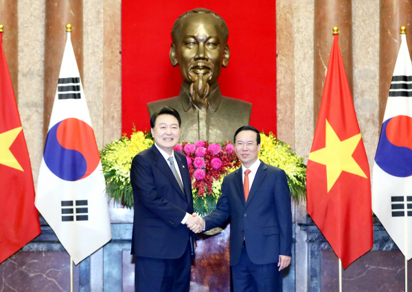 Chủ tịch nước Võ Văn Thưởng chủ trì Lễ đón chính thức Tổng thống Hàn Quốc Yoon Suk Yeol -0
