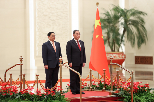 Thủ tướng Chính phủ Phạm Minh Chính dự Lễ đónchính thức và hội đàm với Thủ tướng Quốc vụ viện Trung Quốc Lý Cường -0