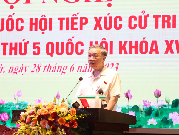 Bộ trưởng Tô Lâm tiếp xúc cử tri Hưng Yên sau Kỳ họp Quốc hội thứ 5 -0