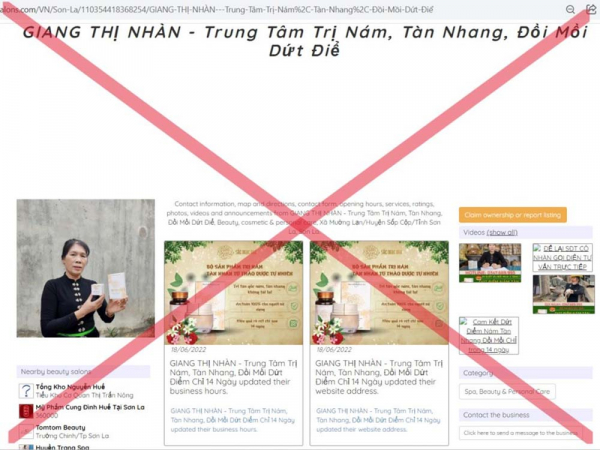 “Giang Thị Nhàn – trị nám tàn nhang” là “thần y” ảo -1