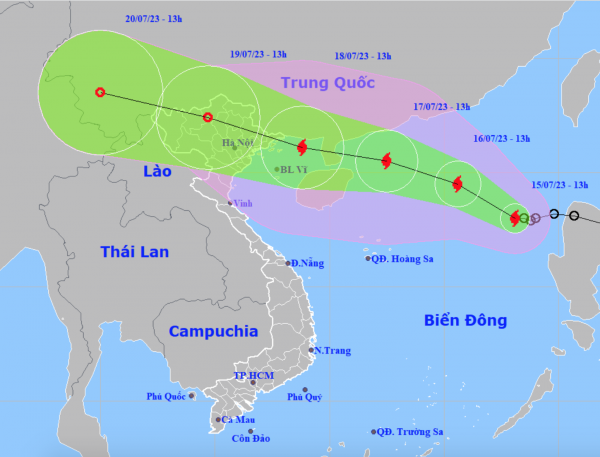 Bão số 1 hướng về vịnh Bắc Bộ, gió giật cấp 15 -0