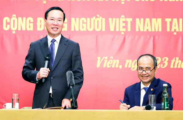 Chủ tịch nước Võ Văn Thưởng gặp gỡ kiều bào Việt Nam tại Áo và châu Âu -0