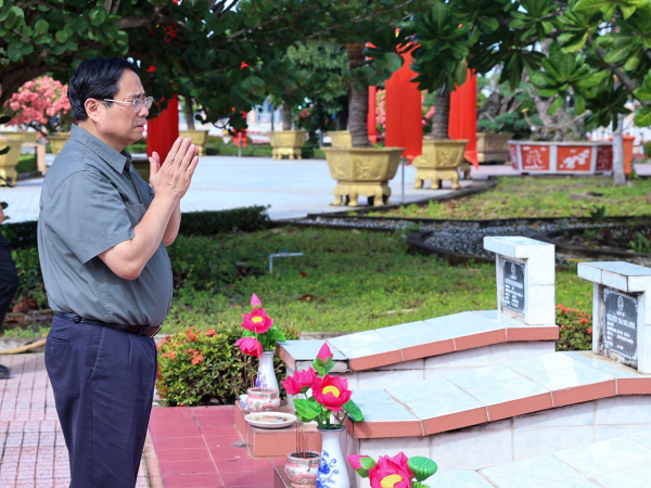 Thủ tướng Phạm Minh Chính kiểm tra dự án vành đai 3 tại Long An -1