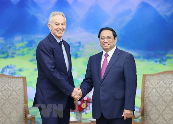 Thủ tướng Phạm Minh Chính tiếp cựu Thủ tướng Anh Tony Blair -0