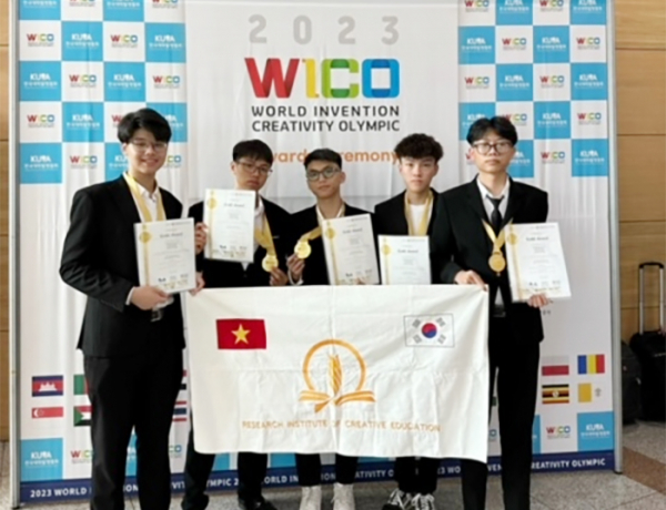 Đoàn học sinh Việt Nam đạt thành tích cao tại Cuộc thi KHKT Olympic Phát minh và Sáng chế thế giới WICO 2023 -0