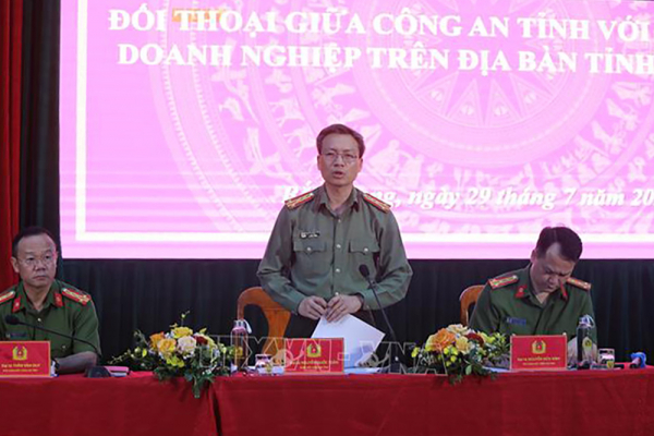 Công an tỉnh Bắc Giang đối thoại với cộng đồng doanh nghiệp trên địa bàn tỉnh -0