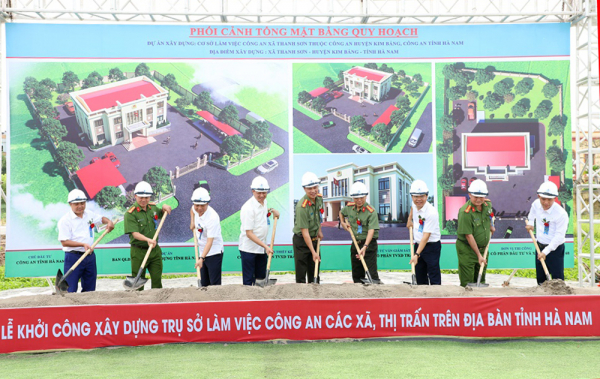 Hà Nam khởi công xây dựng trụ sở Công an xã -0