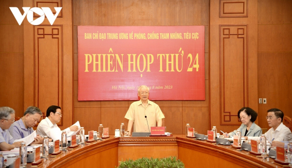 Top Party leader chairs corruption prevention meeting in Hanoi -0