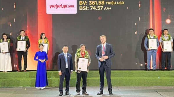 Vietjet được vinh danh Top 100 thương hiệu giá trị nhất Việt Nam -0