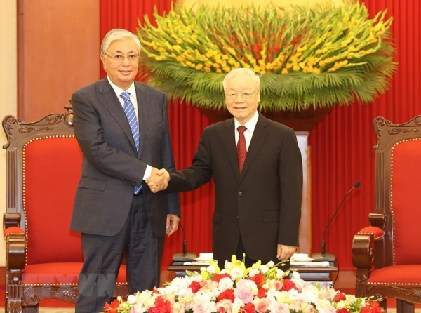 Tổng Bí thư Nguyễn Phú Trọng tiếp Tổng thống Kazakhstan -0