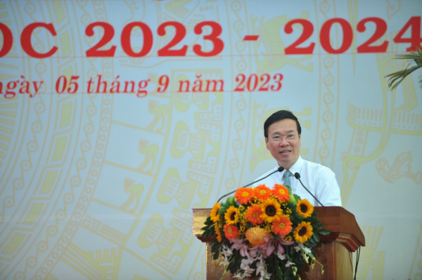 Chủ tịch nước dự lễ khai giảng năm học 2023-2024 tại Gia Lai -0