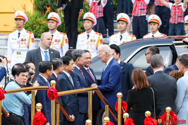 Tổng Bí thư Nguyễn Phú Trọng chủ trì lễ đón chính thức Tổng thống Hoa Kỳ Joe Biden -0