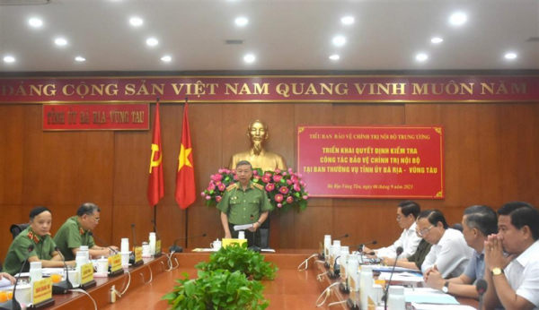 Minister To Lam leads Party inspection team, working in Ba Ria-Vung Tau -0