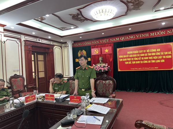 Khảo sát công tác tạm giữ, tạm giam tại Công an tỉnh Lạng Sơn -0