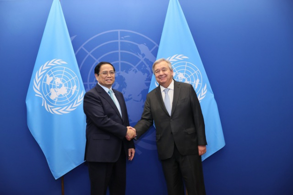 Thủ tướng Phạm Minh Chính gặp Tổng Thư ký Liên Hợp Quốc -0
