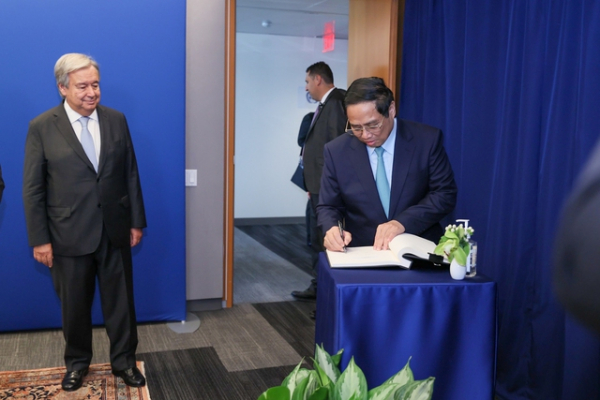 Thủ tướng Phạm Minh Chính gặp Tổng Thư ký Liên Hợp Quốc -0