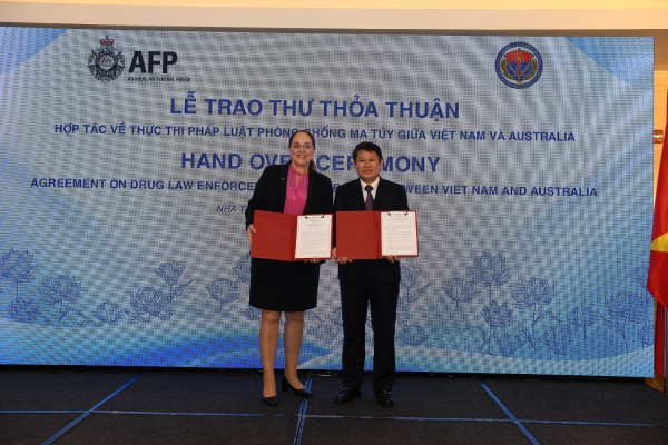 Ký kết thư thỏa thuận hợp tác phòng, chống ma túy giữa Việt Nam và Australia -0