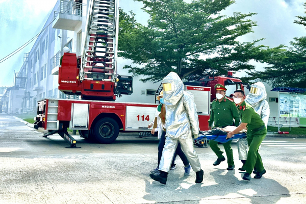Quảng Ngãi thực tập phương án chữa cháy và cứu nạn, cứu hộ cấp tỉnh -1