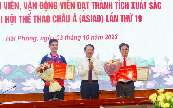 Hải Phòng thưởng 338,6 triệu đồng cho huy chương Vàng ASIAD 19 -0