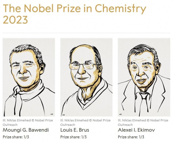Nobel Hóa học vinh danh công trình nghiên cứu chấm lượng tử -0