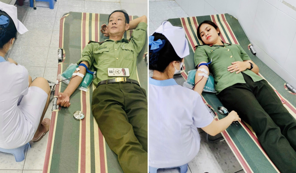 Hai cán bộ Công an hiến nhóm máu hiếm cứu bệnh nhân nguy kịch -0