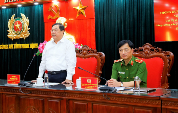 Đoàn Kiểm tra Đảng ủy Công an Trung ương làm việc với Công an tỉnh Nam Định -0