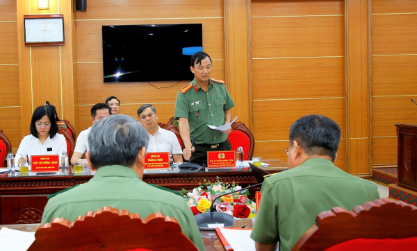Đoàn Kiểm tra Đảng ủy Công an Trung ương làm việc với Công an tỉnh Nam Định -0