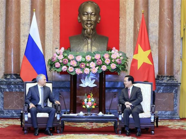 Vietnamese President welcomes Chairman of Russian State Duma -0