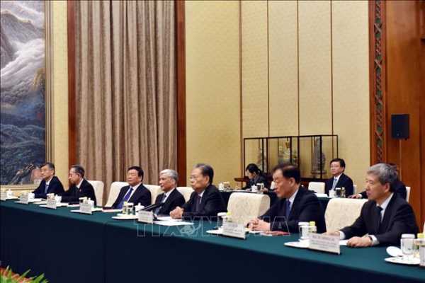 Chủ tịch nước Võ Văn Thưởng hội kiến Ủy viên trưởng Nhân đại toàn quốc Trung Quốc Triệu Lạc Tế -0