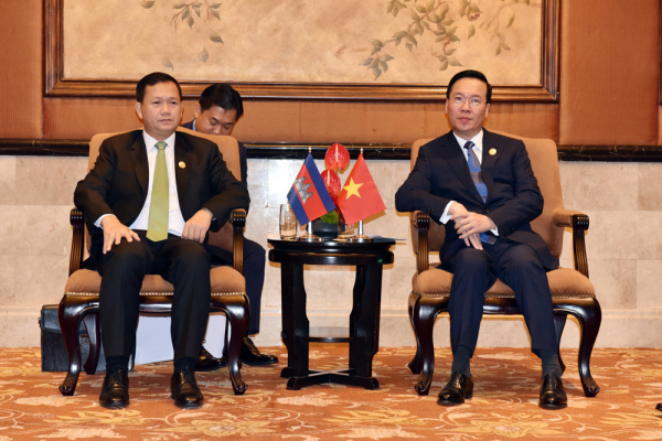Chủ tịch nước Võ Văn Thưởng tiếp Thủ tướng Campuchia Hun Manet -0