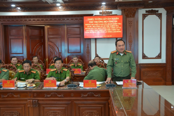 Đoàn kiểm tra 05 kết luận kiểm tra các mặt công tác của Công an tỉnh Lâm Đồng -0
