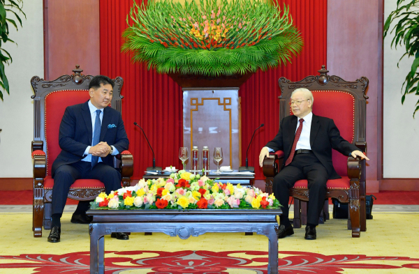Tổng Bí thư Nguyễn Phú Trọng tiếp Tổng thống Mông Cổ -0