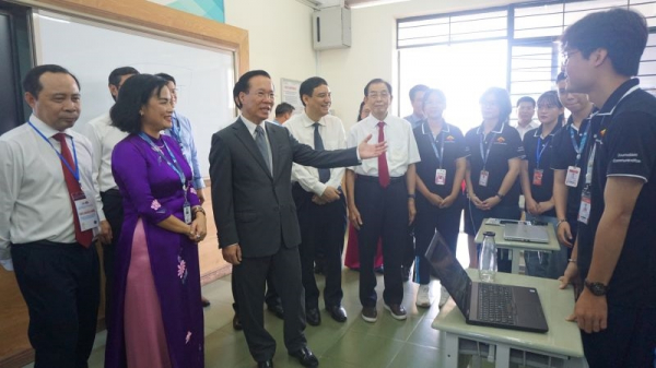 Chủ tịch nước thăm Trường Đại học Khoa học Xã hội và Nhân văn - Đại học Quốc gia TP Hồ Chí Minh -0