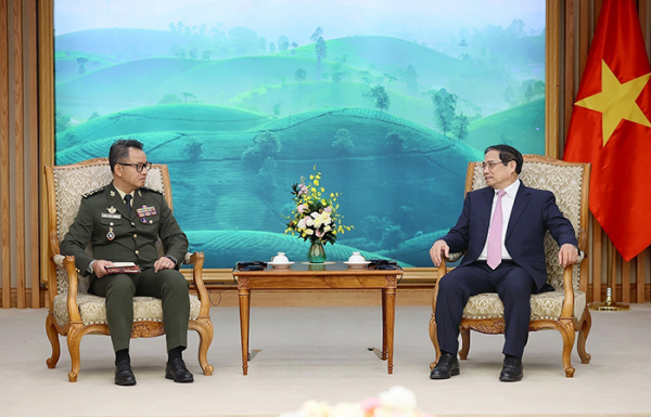 Thủ tướng Phạm Minh Chính tiếp Phó Thủ tướng, Bộ trưởng Quốc phòng Campuchia -0
