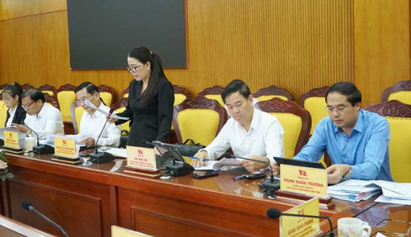 Bí thư Tỉnh ủy Lào Cai chủ trì buổi làm việc giữa Thường trực Tỉnh ủy với Ban Cán sự Đảng Tòa án nhân dân tỉnh Lào Cai -0