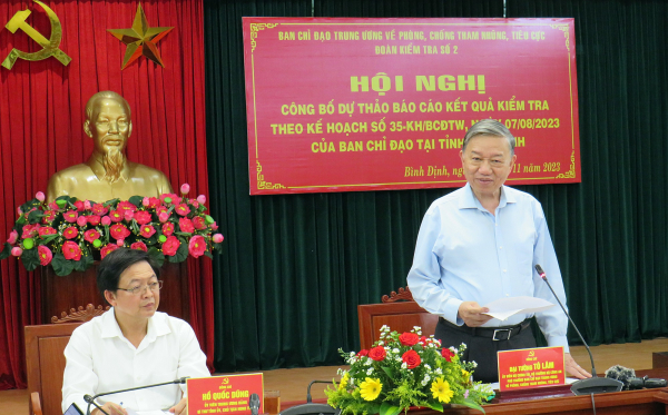 Công bố dự thảo báo cáo kết quả kiểm tra phòng, chống tham nhũng, tiêu cực tại Bình Định -0