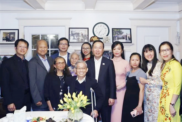 Chủ tịch nước Võ Văn Thưởng tới thăm gia đình Kiều bào tại Hoa Kỳ -0