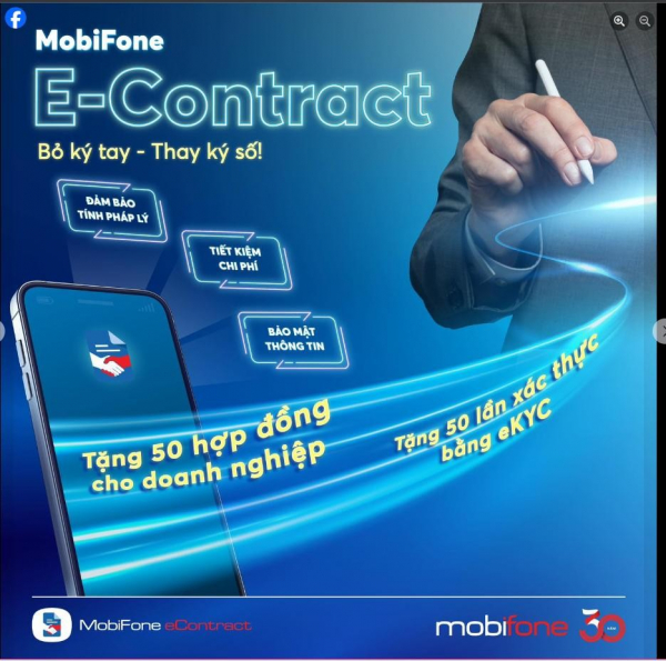 Chuyển đổi số hiệu quả cùng Hợp đồng điện tử có “tích xanh” MobiFone eContract -0