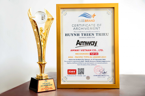 Amway Việt Nam lập cú đúp giải thưởng tại lễ công bố thương hiệu tiêu biểu Châu Á - Thái Bình Dương 2023 -0