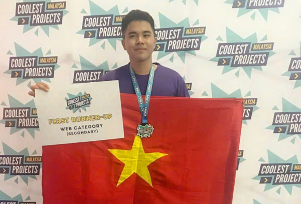 Cậu học trò Sóc Trăng đoạt Á quân 1 cuộc thi lập trình Coolest Project Malaysia  -0