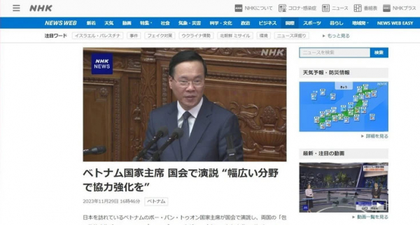 Bài phát biểu của Chủ tịch nước tại Quốc hội Nhật Bản gây ấn tượng mạnh -0