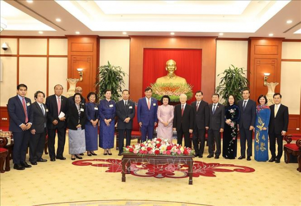 Tổng Bí thư Nguyễn Phú Trọng tiếp Chủ tịch Quốc hội Vương quốc Campuchia Khuon Sudary -0